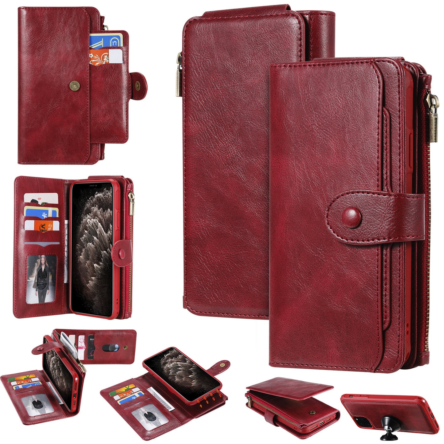 Compatible con funda tipo cartera con tapa para teléfono.