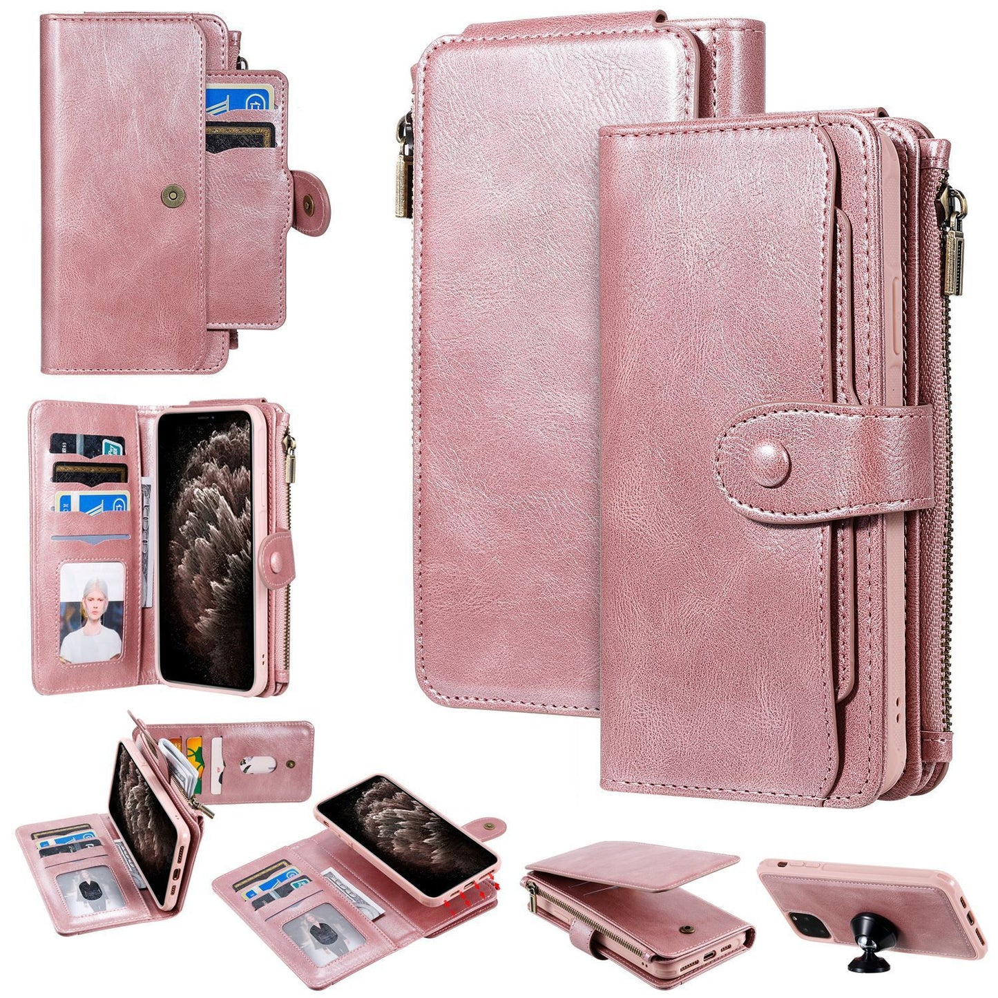 Compatible con funda tipo cartera con tapa para teléfono.