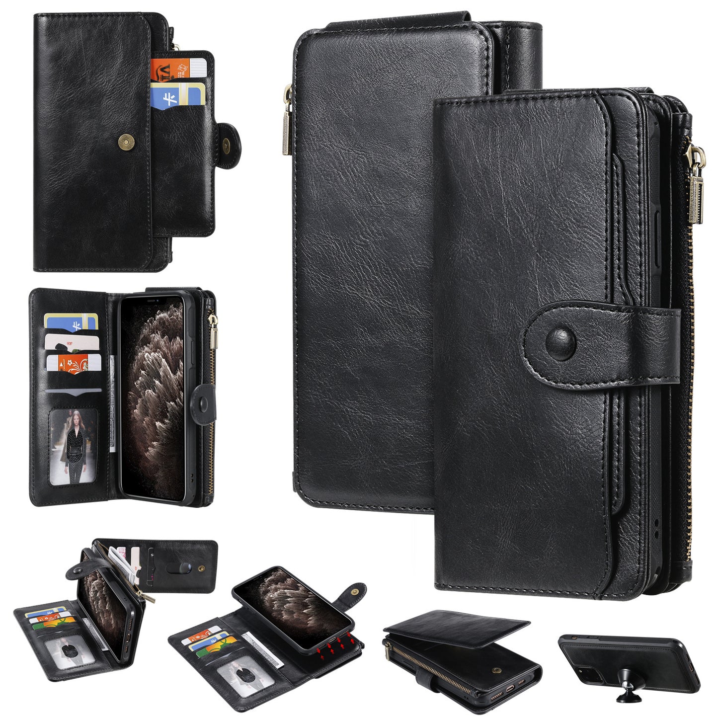 Compatible con funda tipo cartera con tapa para teléfono.
