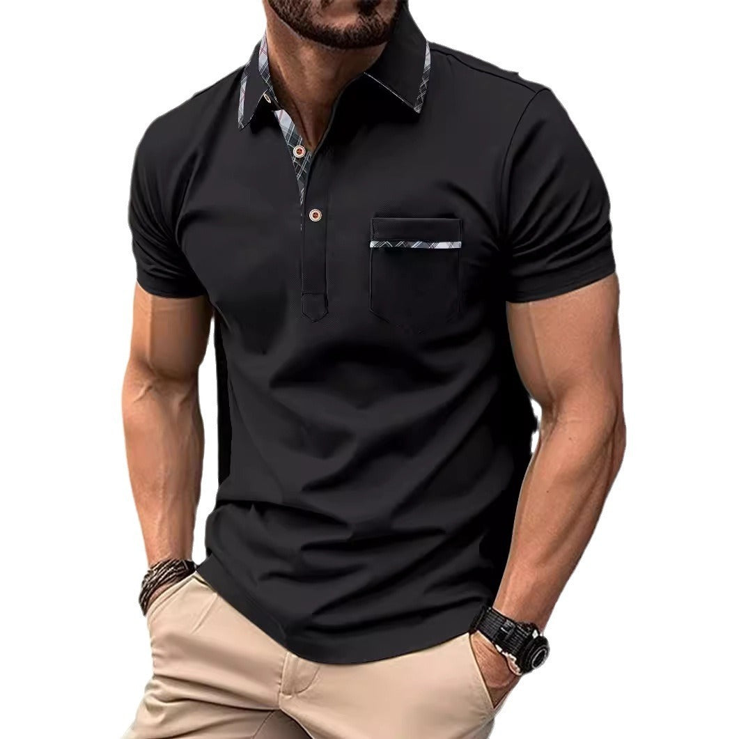 European And American Lapel T-shirt