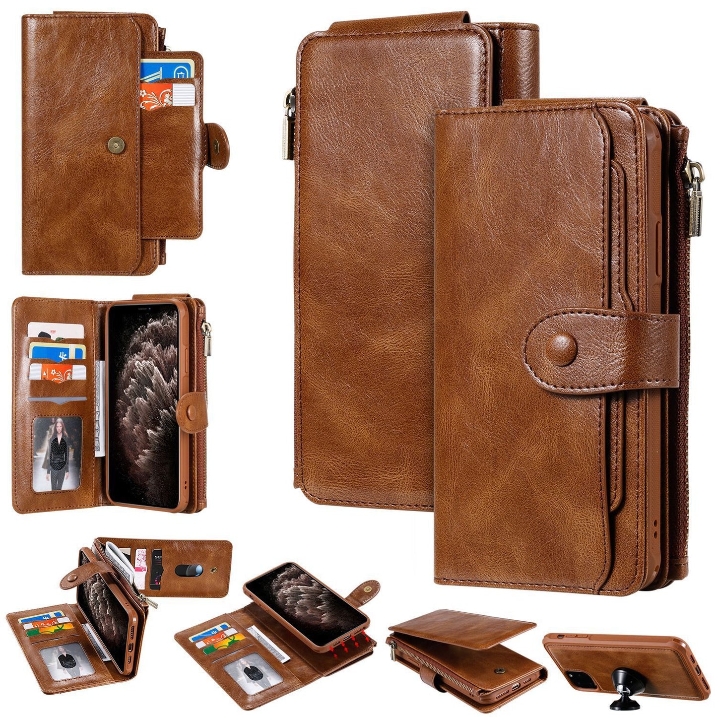 Compatible con funda tipo cartera con tapa para teléfono.