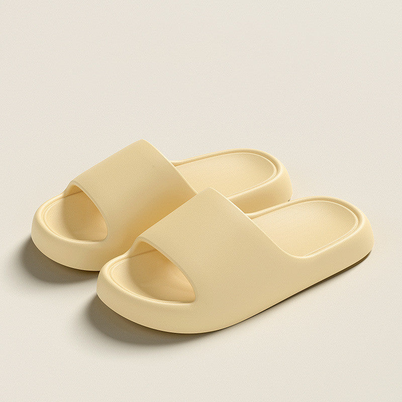 Zapatillas de casa sólidas de suela gruesa, zapatilla de baño antideslizante de verano para mujeres y hombres, zapatos de casa