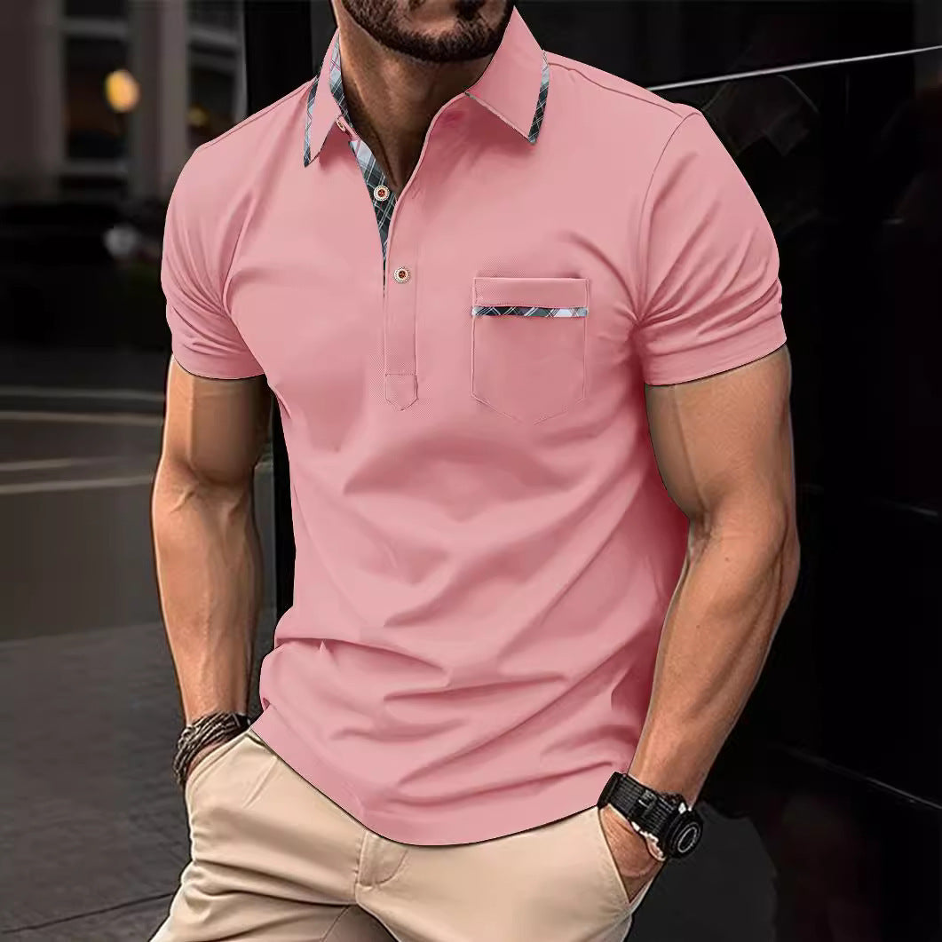 European And American Lapel T-shirt