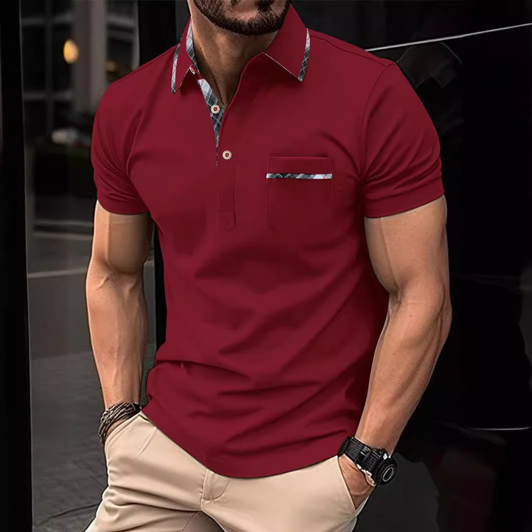 European And American Lapel T-shirt