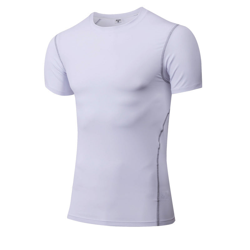 Solid color quick-drying bottoming short sleeve